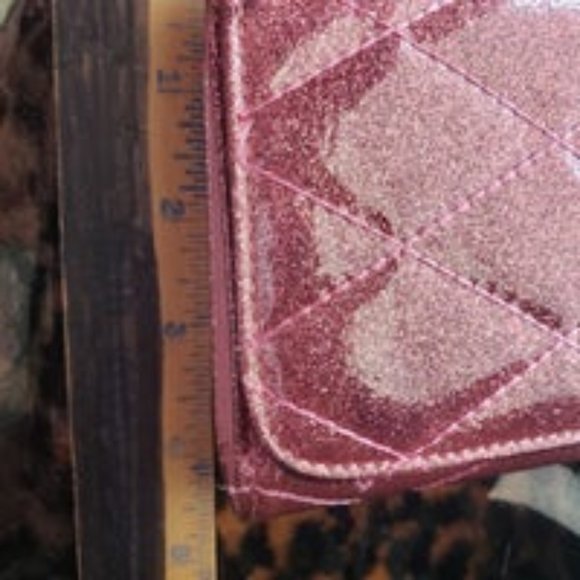 HTF Pink Glitter Lux De Ville V8 wallet EUC - Picture 8 of 11